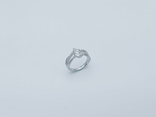 Silver Baguette Glamour Ring