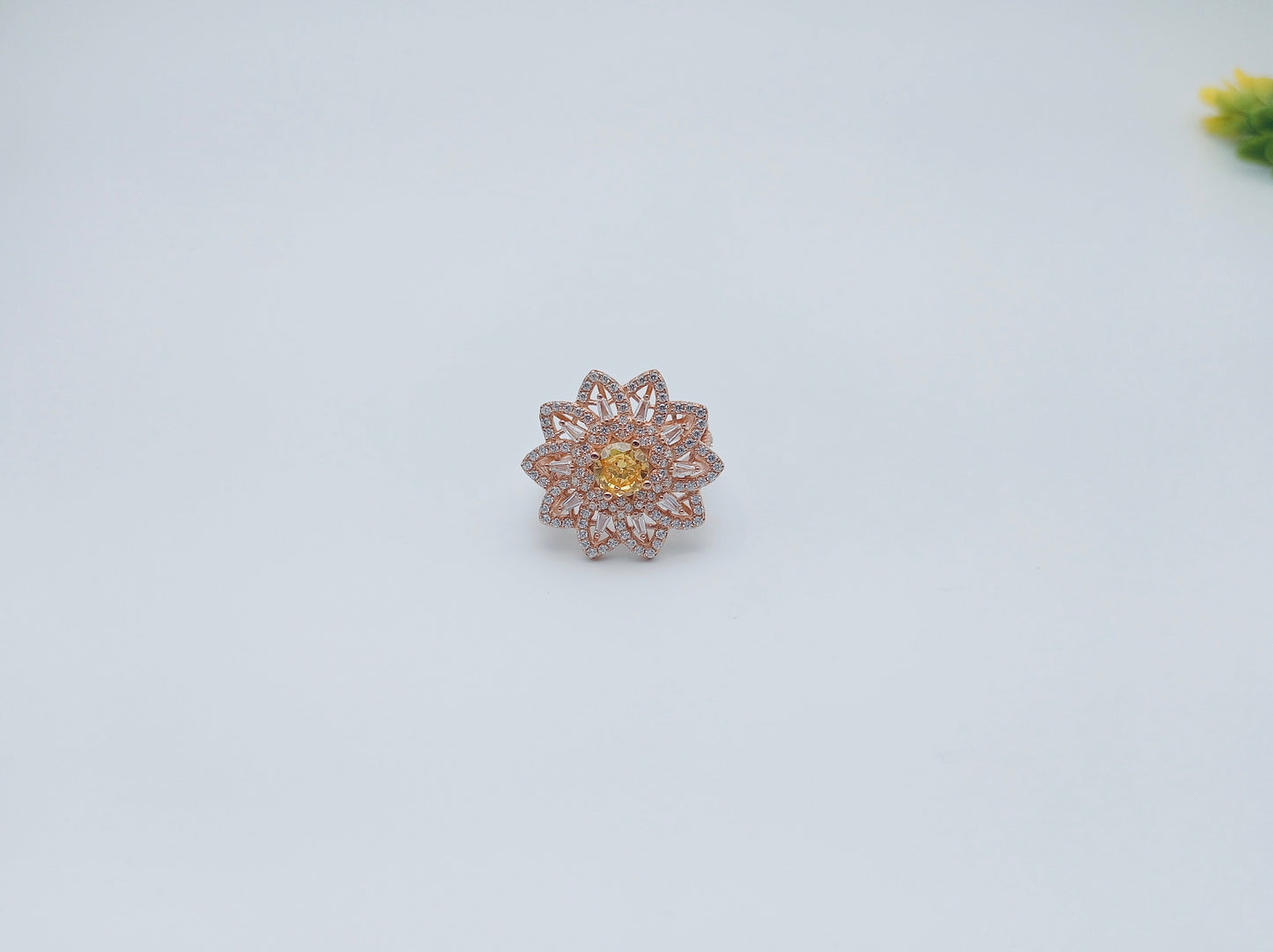 Rose Gold Lotus Blossom Designer Ring