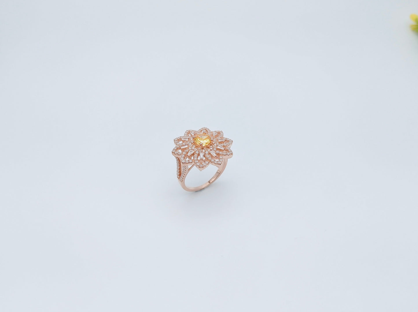 Rose Gold Lotus Blossom Designer Ring